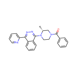 C[C@@H]1CN(C(=O)c2ccccc2)CCN1c1nnc(-c2ccccn2)c2ccccc12 ZINC000058538194