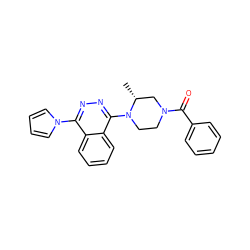 C[C@@H]1CN(C(=O)c2ccccc2)CCN1c1nnc(-n2cccc2)c2ccccc12 ZINC000058534758