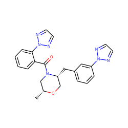 C[C@@H]1CN(C(=O)c2ccccc2-n2nccn2)[C@H](Cc2cccc(-n3nccn3)c2)CO1 ZINC000205628779