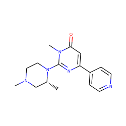 C[C@@H]1CN(C)CCN1c1nc(-c2ccncc2)cc(=O)n1C ZINC000139445870