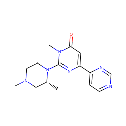 C[C@@H]1CN(C)CCN1c1nc(-c2ccncn2)cc(=O)n1C ZINC000139446311