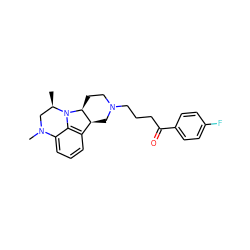 C[C@@H]1CN(C)c2cccc3c2N1[C@H]1CCN(CCCC(=O)c2ccc(F)cc2)C[C@@H]31 ZINC000139255735