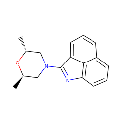 C[C@@H]1CN(C2=Nc3cccc4cccc2c34)C[C@@H](C)O1 ZINC000003218895