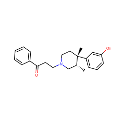 C[C@@H]1CN(CCC(=O)c2ccccc2)CC[C@]1(C)c1cccc(O)c1 ZINC000013832989