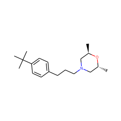 C[C@@H]1CN(CCCc2ccc(C(C)(C)C)cc2)C[C@@H](C)O1 ZINC001772641837