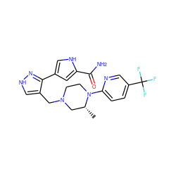 C[C@@H]1CN(Cc2c[nH]nc2-c2c[nH]c(C(N)=O)c2)CCN1c1ccc(C(F)(F)F)cn1 ZINC000115164468