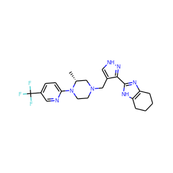 C[C@@H]1CN(Cc2c[nH]nc2-c2nc3c([nH]2)CCCC3)CCN1c1ccc(C(F)(F)F)cn1 ZINC000115169507