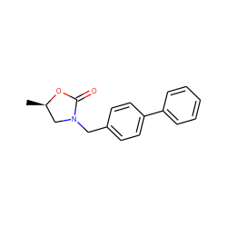 C[C@@H]1CN(Cc2ccc(-c3ccccc3)cc2)C(=O)O1 ZINC000040939316