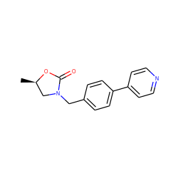 C[C@@H]1CN(Cc2ccc(-c3ccncc3)cc2)C(=O)O1 ZINC000040410730