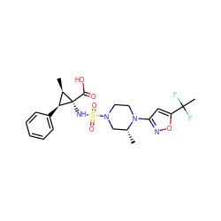 C[C@@H]1CN(S(=O)(=O)N[C@@]2(C(=O)O)[C@H](C)[C@@H]2c2ccccc2)CCN1c1cc(C(C)(F)F)on1 ZINC000071330325