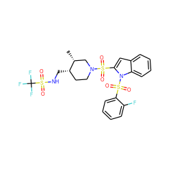 C[C@@H]1CN(S(=O)(=O)c2cc3ccccc3n2S(=O)(=O)c2ccccc2F)CC[C@@H]1CNS(=O)(=O)C(F)(F)F ZINC000064527192