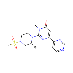 C[C@@H]1CN(S(C)(=O)=O)CCN1c1nc(-c2ccncn2)cc(=O)n1C ZINC000139487858