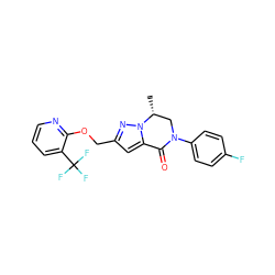 C[C@@H]1CN(c2ccc(F)cc2)C(=O)c2cc(COc3ncccc3C(F)(F)F)nn21 ZINC000473106879