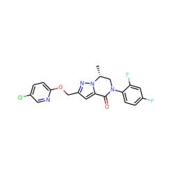 C[C@@H]1CN(c2ccc(F)cc2F)C(=O)c2cc(COc3ccc(Cl)cn3)nn21 ZINC000473097888