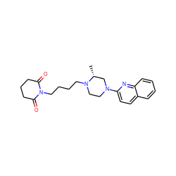 C[C@@H]1CN(c2ccc3ccccc3n2)CCN1CCCCN1C(=O)CCCC1=O ZINC000040943321