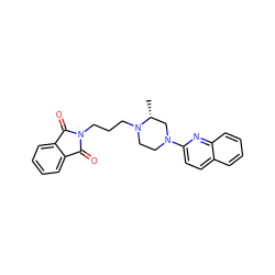 C[C@@H]1CN(c2ccc3ccccc3n2)CCN1CCCN1C(=O)c2ccccc2C1=O ZINC000040412396