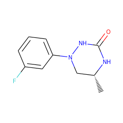 C[C@@H]1CN(c2cccc(F)c2)NC(=O)N1 ZINC000013759065