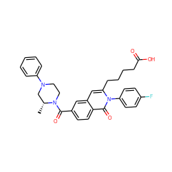 C[C@@H]1CN(c2ccccc2)CCN1C(=O)c1ccc2c(=O)n(-c3ccc(F)cc3)c(CCCCC(=O)O)cc2c1 ZINC000207445040