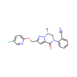 C[C@@H]1CN(c2ccccc2C#N)C(=O)c2cc(COc3ccc(Cl)cn3)nn21 ZINC000473106997