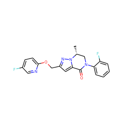 C[C@@H]1CN(c2ccccc2F)C(=O)c2cc(COc3ccc(F)cn3)nn21 ZINC000473101877