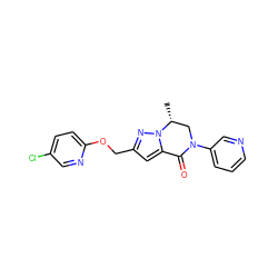 C[C@@H]1CN(c2cccnc2)C(=O)c2cc(COc3ccc(Cl)cn3)nn21 ZINC000473082680