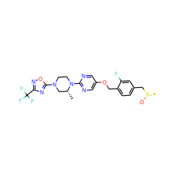 C[C@@H]1CN(c2nc(C(F)(F)F)no2)CCN1c1ncc(OCc2ccc(C[S@@+](C)[O-])cc2F)cn1 ZINC000299821930