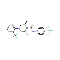 C[C@@H]1CN(c2ncccc2C(F)(F)F)C[C@@H](C)N1C(=O)Nc1ccc(C(F)(F)F)cc1 ZINC000013611995