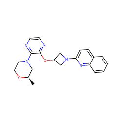 C[C@@H]1CN(c2nccnc2OC2CN(c3ccc4ccccc4n3)C2)CCO1 ZINC000096168752