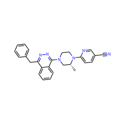 C[C@@H]1CN(c2nnc(Cc3ccccc3)c3ccccc23)CCN1c1ccc(C#N)cn1 ZINC000040973575