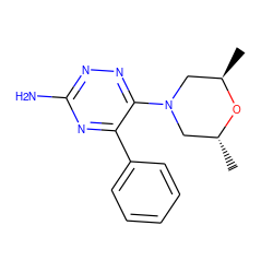 C[C@@H]1CN(c2nnc(N)nc2-c2ccccc2)C[C@@H](C)O1 ZINC000118632236