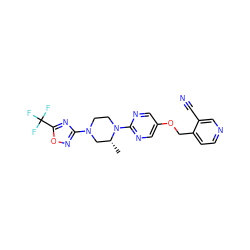 C[C@@H]1CN(c2noc(C(F)(F)F)n2)CCN1c1ncc(OCc2ccncc2C#N)cn1 ZINC000084742147