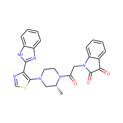 C[C@@H]1CN(c2scnc2-c2nc3ccccc3[nH]2)CCN1C(=O)CN1C(=O)C(=O)c2ccccc21 ZINC000143718558