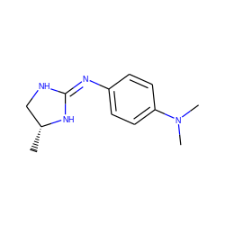 C[C@@H]1CN/C(=N/c2ccc(N(C)C)cc2)N1 ZINC000169330666