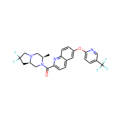 C[C@@H]1CN2CC(F)(F)C[C@@H]2CN1C(=O)c1ccc2cc(Oc3ccc(C(F)(F)F)cn3)ccc2n1 ZINC001772632600
