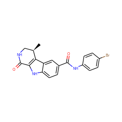 C[C@@H]1CNC(=O)c2[nH]c3ccc(C(=O)Nc4ccc(Br)cc4)cc3c21 ZINC000028902152