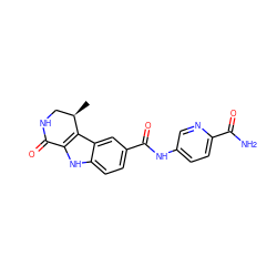 C[C@@H]1CNC(=O)c2[nH]c3ccc(C(=O)Nc4ccc(C(N)=O)nc4)cc3c21 ZINC000028902234