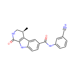 C[C@@H]1CNC(=O)c2[nH]c3ccc(C(=O)Nc4cccc(C#N)c4)cc3c21 ZINC000028902061