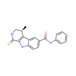 C[C@@H]1CNC(=O)c2[nH]c3ccc(C(=O)Nc4ccccc4)cc3c21 ZINC000028901867