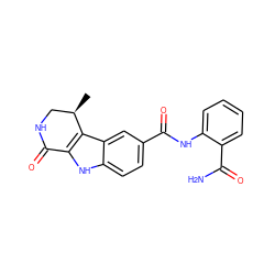 C[C@@H]1CNC(=O)c2[nH]c3ccc(C(=O)Nc4ccccc4C(N)=O)cc3c21 ZINC000028901996