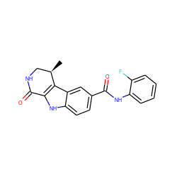 C[C@@H]1CNC(=O)c2[nH]c3ccc(C(=O)Nc4ccccc4F)cc3c21 ZINC000028901969