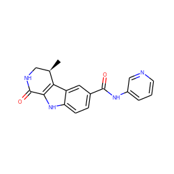 C[C@@H]1CNC(=O)c2[nH]c3ccc(C(=O)Nc4cccnc4)cc3c21 ZINC000028901891