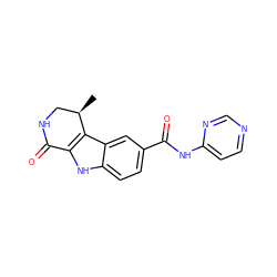 C[C@@H]1CNC(=O)c2[nH]c3ccc(C(=O)Nc4ccncn4)cc3c21 ZINC000028901927