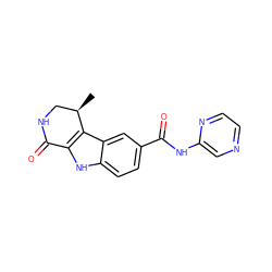 C[C@@H]1CNC(=O)c2[nH]c3ccc(C(=O)Nc4cnccn4)cc3c21 ZINC000028901936