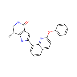 C[C@@H]1CNC(=O)c2cc(-c3cccc4ccc(Oc5ccccc5)nc34)[nH]c21 ZINC000222352929