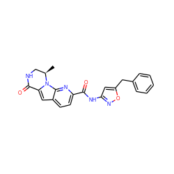 C[C@@H]1CNC(=O)c2cc3ccc(C(=O)Nc4cc(Cc5ccccc5)on4)nc3n21 ZINC000117719427