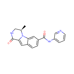 C[C@@H]1CNC(=O)c2cc3ccc(C(=O)Nc4cccnc4)cc3n21 ZINC000082158430