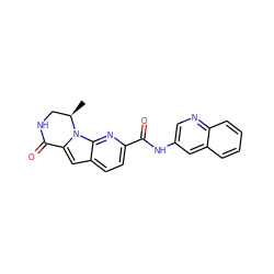 C[C@@H]1CNC(=O)c2cc3ccc(C(=O)Nc4cnc5ccccc5c4)nc3n21 ZINC000117725354