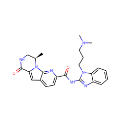 C[C@@H]1CNC(=O)c2cc3ccc(C(=O)Nc4nc5ccccc5n4CCCN(C)C)nc3n21 ZINC000147161860