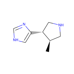 C[C@@H]1CNC[C@H]1c1c[nH]cn1 ZINC000000005779