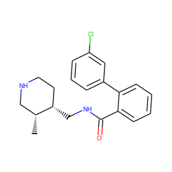 C[C@@H]1CNCC[C@@H]1CNC(=O)c1ccccc1-c1cccc(Cl)c1 ZINC000049047546